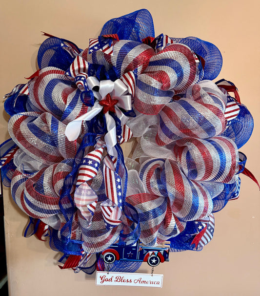 God Bless America Wreath